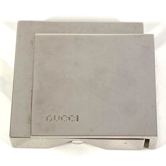 GUCCI REF0840 Logo Travel Watch Watch Interior Table clock SS Silver - Picture 16 of 16